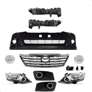 Parachoque Completo Grade E Farol Sw4 2012 2013 2014 2015 Preto