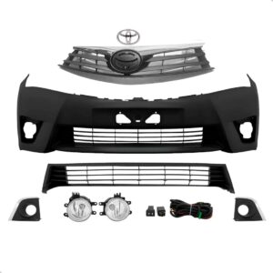 Kit Parachoque Grades Moldura Milha Corolla 2015 2016 2017 Preto