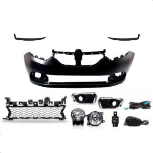 Kit Parachoque Sandero 2015 2016 2017 2018 2019 Friso Farol Preto