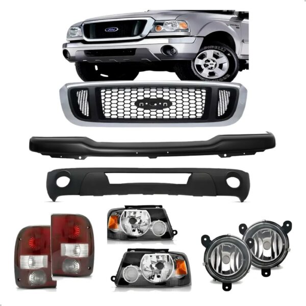 Kit Frente Pickup Ranger 2005 2006 2007 2008 2009 Completo Preto