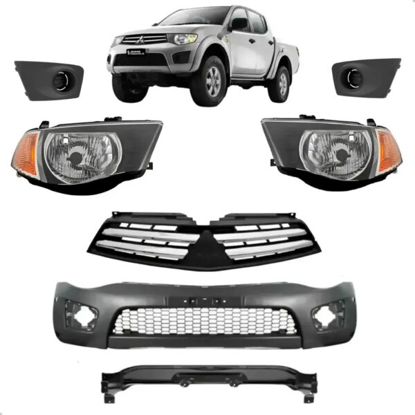 Parachoque Completo L200 Triton 2009 2010 2011 A 2016 Ambar Preto