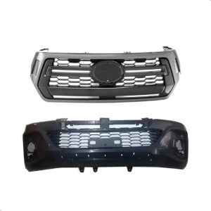 Parachoque Dianteiro + Grade Radiador Hilux Pickup 2019 2020 Preto