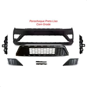 Kit Parachoque Dianteiro Gol Voyage G8 Com Grade Completo Preto