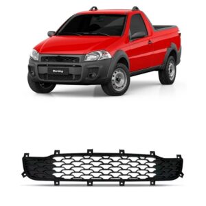 Kit Parachoque Strada Working 2014 2015 2016 2017 Com Farol Preto