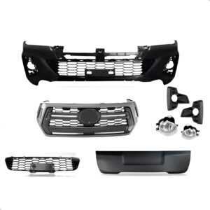 Parachoque Dianteiro E Grade Hilux Pickup 2019 2020 Completo Preto