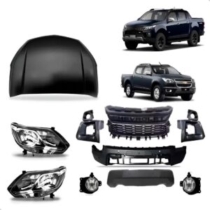 Kit Frente S10 2023 Capo + Parachoque + Faróis Serve 2016