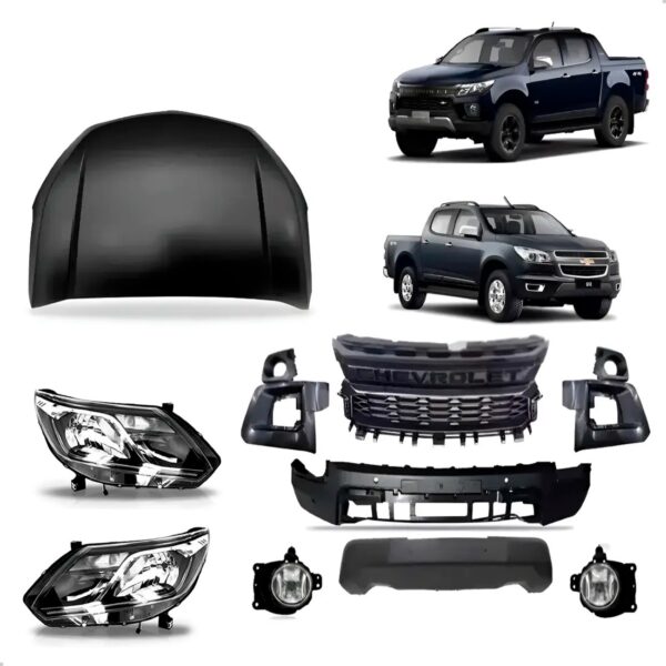 Kit Frente S10 2023 Capo + Parachoque + Faróis Serve 2016