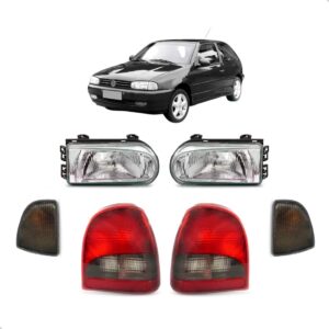 Kit Farol + Lanterna Fumê + Pisca Seta Fumê Gol Bola G2 Ambos Lados