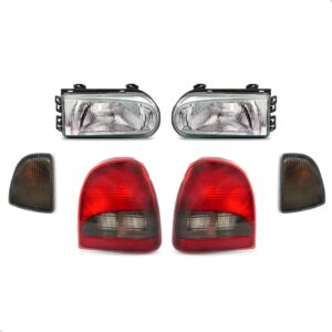 Kit Farol + Lanterna Fumê + Pisca Seta Fumê Gol Bola G2 Ambos Lados