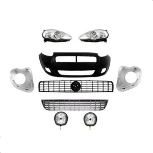 Parachoque + Farol Punto 2007 2008 2009 2010 2011 2012 Kit Preto