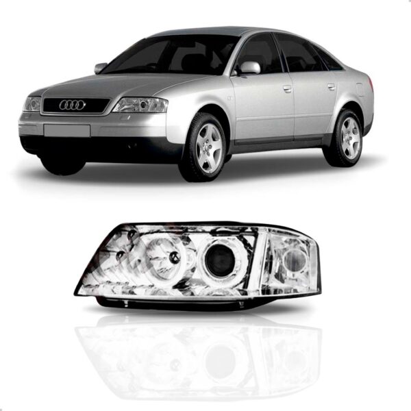Farol Dianteiro Para Audi A6 2001 2002 2003 2004 2005 2006 Esquerdo/motorista