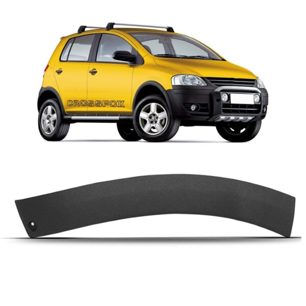 Alargador Vão De Roda Dianteiro Crossfox 2004 2005 06 A 2010 Preto Esquerdo - Motorista