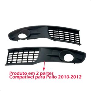 Grade Central Do Parachoque Palio 2010 2011 2012 Com Furo Preto Fosco