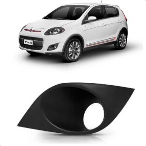 Moldura Grade Milha Palio Attractive 2013 14 A 2018 Com Furo Preto Esquerdo