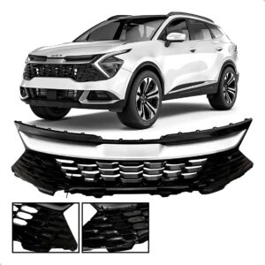 Grade Superior Radiador Sportage 2022 2023 2024 Friso Cinza Preto Fosco