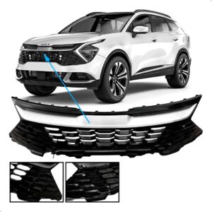 Grade Superior Radiador Sportage 2022 2023 2024 Friso Cinza Preto Fosco