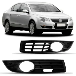 Par Grade Lat Milha P/choque Dianteiro Passat 2006/10 C/furo Preto Ambos Lados