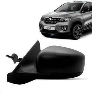 Retrovisor Externo Manual Kwid 2017 A 2027 Preto Texturizado Esquerdo