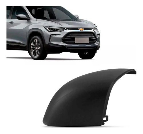 Capa Retrovisor Tracker 2020/25 Sem Furo Ponto Cego Text Preto - Direito