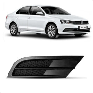 Grade Lateral Milha P/choque Diant Jetta 2015-2017 Sem Furo Preto Direito