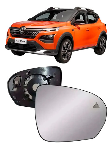 Lente Retrovisor Para Kardian 2024 A 2027 Com Ponto Cego Direito/passageiro