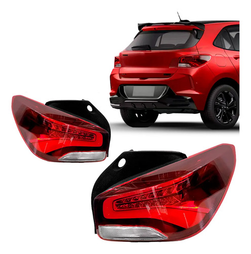Par De Lanterna Traseira Para Onix Hatch 2026 Com Led Ambos Lados