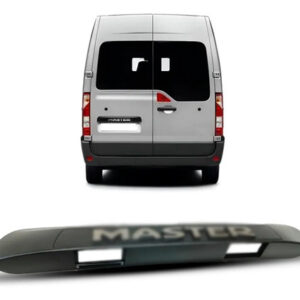 Moldura Da Placa Para Master 2013 A 2027 Com Emblema Cromado Preto