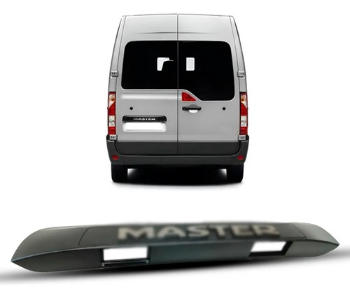 Moldura Da Placa Para Master 2013 A 2027 Com Emblema Cromado Preto