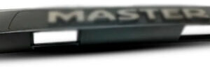 Moldura Da Placa Para Master 2013 A 2027 Com Emblema Cromado Preto