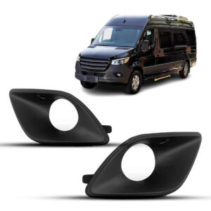 Par Moldura Farol De Milha Sprinter 2020 A 2027 Com Furo Preto Ambos Lados