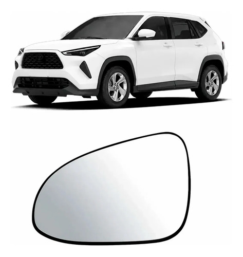 Lente Retrovisor Para Yaris Cross 2025 2026 2027 Esquerdo/motorista
