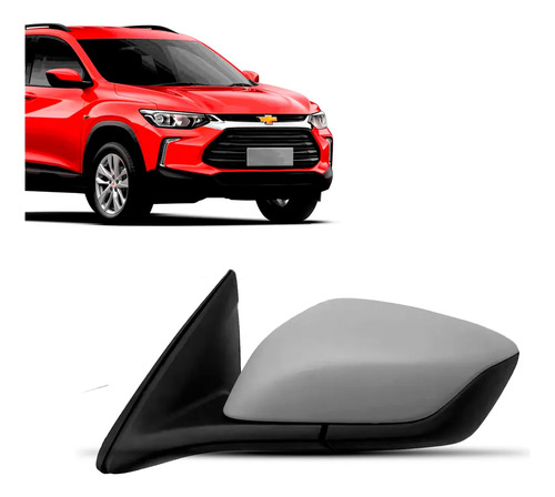 Retrovisor Externo Tracker 2020/25 Eletrico Capa Text 3 Fios Esquerdo/motorista