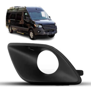 Moldura Farol De Milha Para Sprinter 2020 A 2027 Com Furo Preto Esquerdo