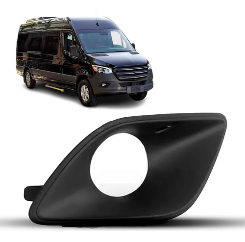 Moldura Farol De Milha Para Sprinter 2020 A 2027 Com Furo Preto Direito