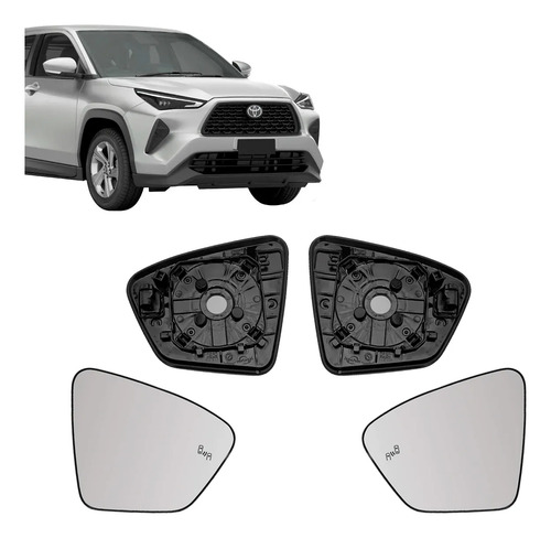 Par Lente Retrovisor Yaris Cross 2025 26 27 Com Ponto Cego