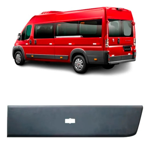 Friso Lateral Porta Traseira Ducato 2018-2027 Com Furo Preto/esquerdo