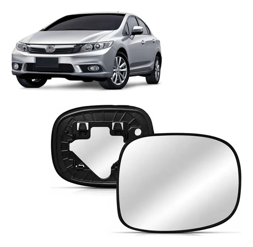 Lente Retrovisor Para Civic 2012 2013 2014 2015 2016 Direito/passageiro