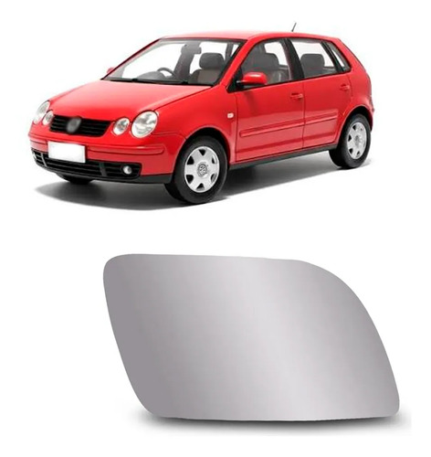 Lente Retrovisor Para Polo 2002 2003 2004 A 2007 Esquerdo/motorista
