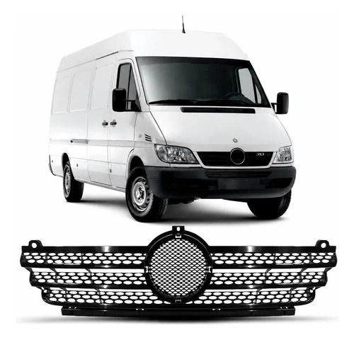 Grade Radiador Para Sprinter 2003 A 2011 Preto