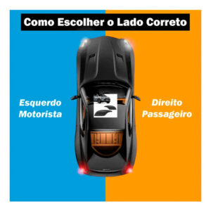 Capa Retrovisor Tracker 2020/25 Sem Furo Ponto Cego Text Preto - Esquerdo