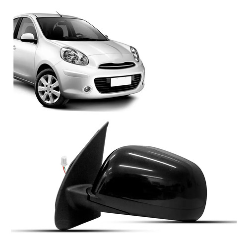 Retrovisor Externo Para March 2011 A 2014 Eletrico Esquerdo/motorista
