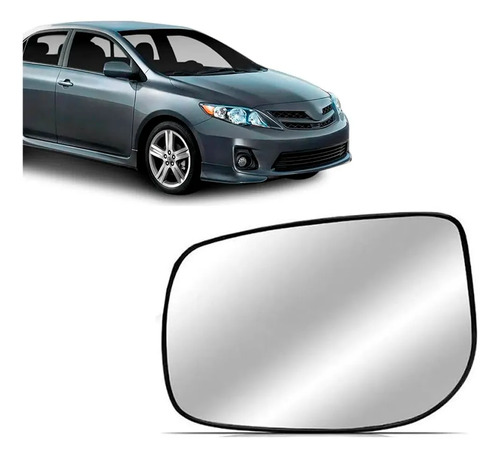 Lente Retrovisor Para Corolla 2009 2010 2011 2012 2013 2014 Esquerdo/motorista