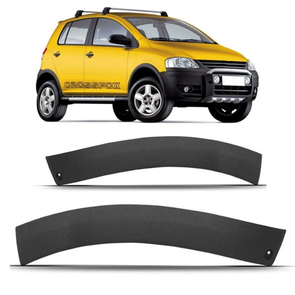 Par Alargador Vão Roda Dianteiro Crossfox 2004 2005 A 2010 Preto
