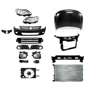 Kit Frente Completa Gol Voyage G5 2008 A 2012 + Radiador Ar Preto