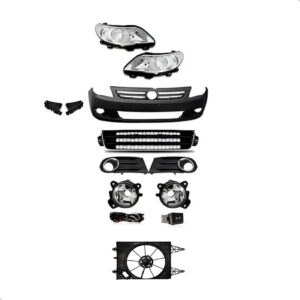 Kit Frente Completa Gol Voyage G5 2008 A 2012 + Radiador Ar Preto