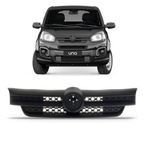 Kit Grades Dianteiras Superior + Inferior Uno 2017 18 A 2022 Preto Fosco
