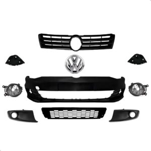 Kit Parachoque Dianteiro Com Grade Fox 2010 2011 2012 A 2014 Preto