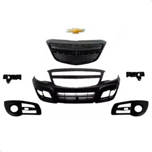 Kit Parachoque Montana 2011 2012 13 A 2019 Com Grade E Guias Preto
