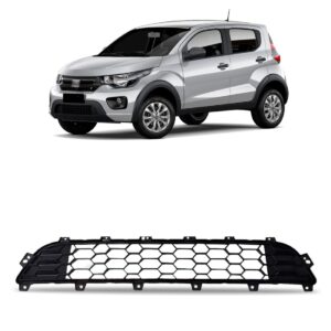 Kit Grades Dianteiras Superior Central Milha Mobi 2021 A 23 Preto Brilhante