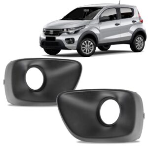 Kit Grades Dianteiras Superior Central Milha Mobi 2021 A 23 Preto Brilhante